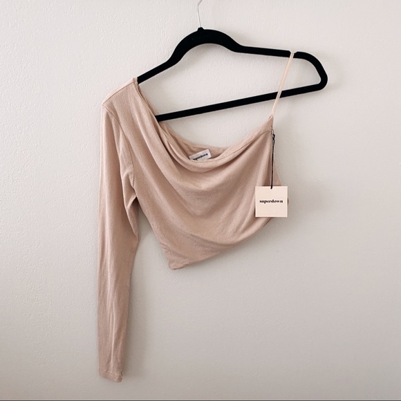Revolve Tops - Off the Shoulder Nude Top